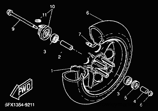 Yamaha Motors CW50RS (5FXM) [040] - FRONT WHEEL