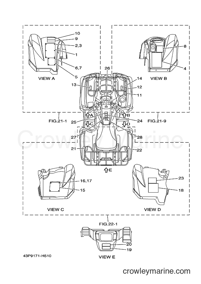 2010 ATV YFM700FWAD - YFM700FWAD (43PY) [010] - EMBLEM & LABEL 1