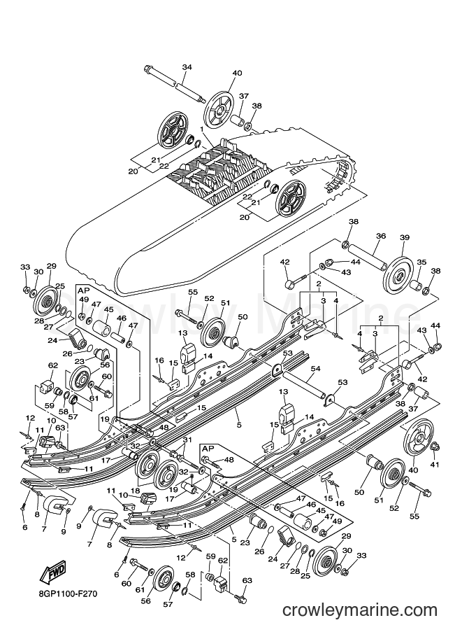 2007 Snowmobile RT50 - RT50 (8GP2) [010] - TRACK SUSPENSION 1