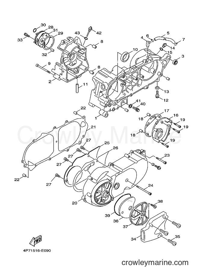 2006 Scooter XC125E - XC125E (4P71) [010] - CRANKCASE