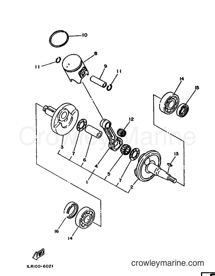 1987 Dirt Bike YZ80 - YZ80 (2JF) [999] - CRANKSHAFT & PISTON