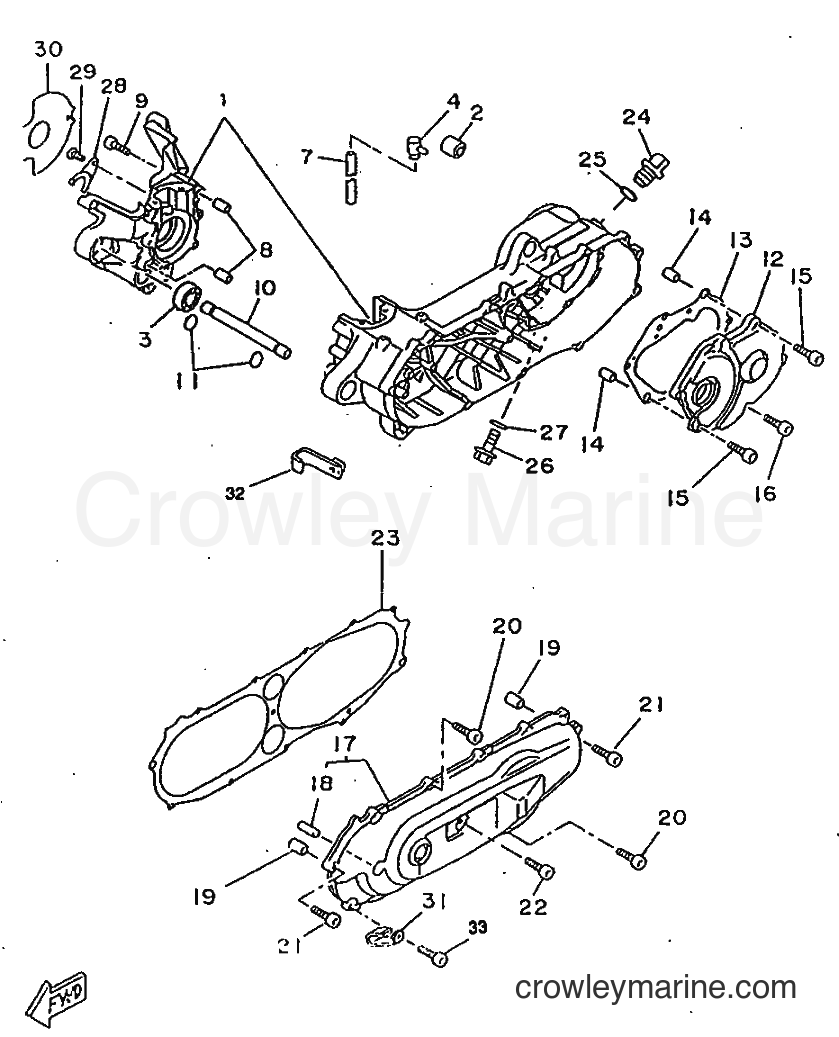 1998 Scooter CW50RS - CW50RS (4TDL) [999] - CRANKCASE