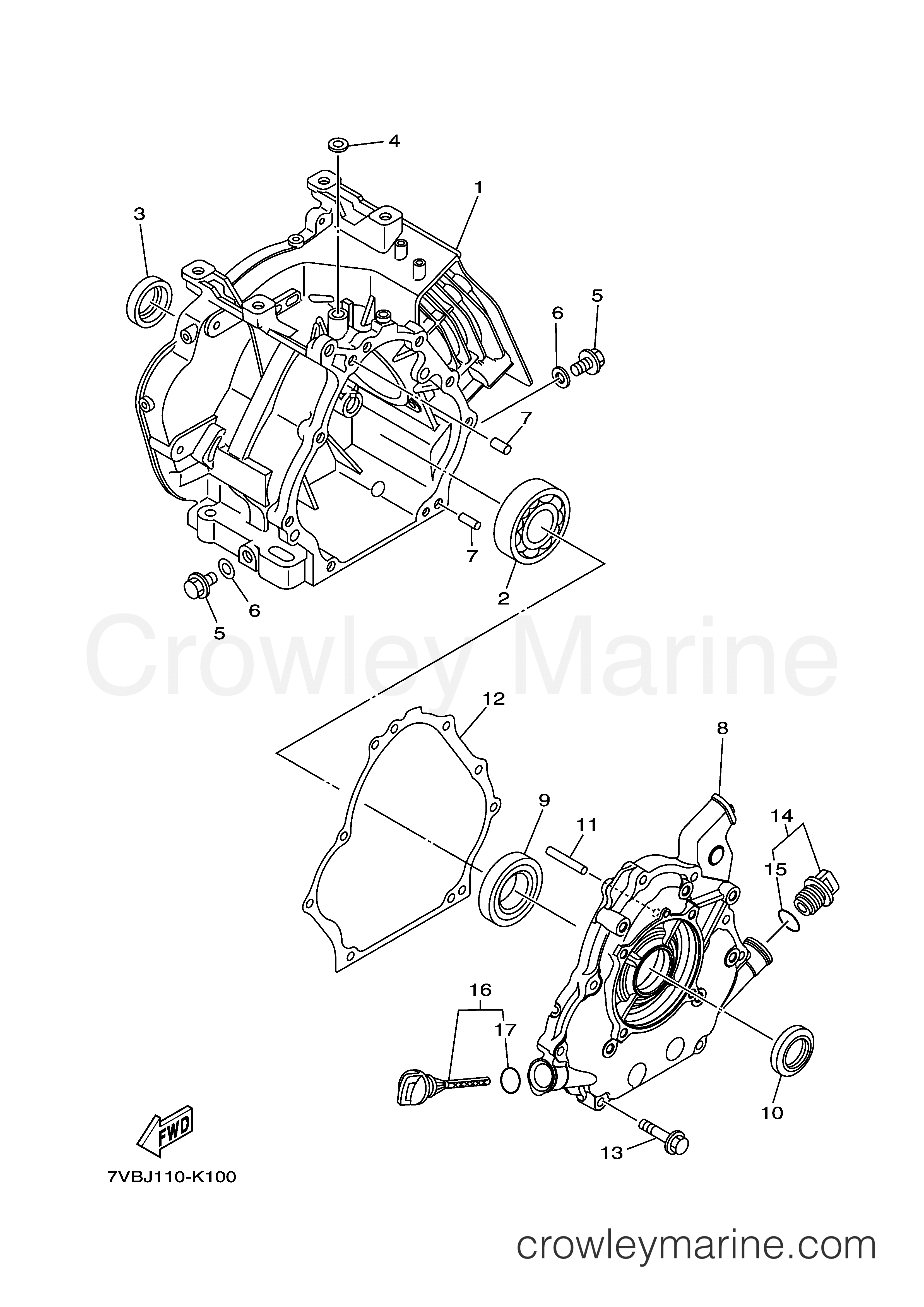 2012 UTV 250 - MZ250AAIA0 - CRANKCASE COVER