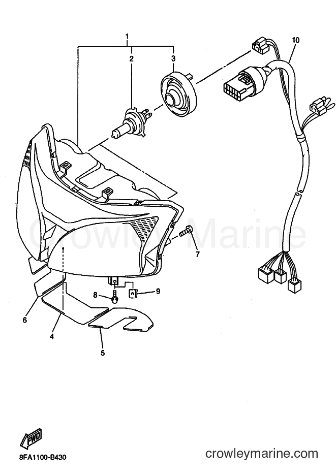 Yamaha Motors RX10RS (8FY1) [020] - HEADLIGHT