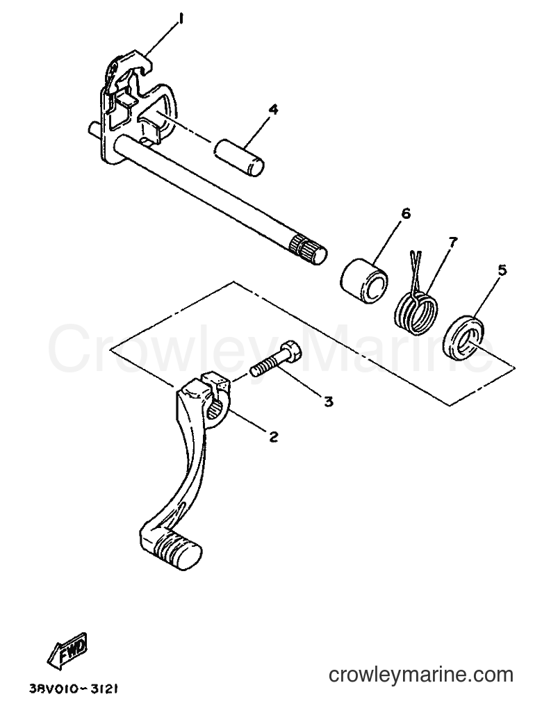 1991 Dirt Bike TY250R - TY250R (4AJ2) [999] - SHIFT SHAFT