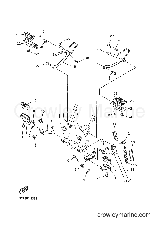 1996 Dirt Bike XTZ660 - XTZ660 (4MY3) [070] - STAND & FOOTREST