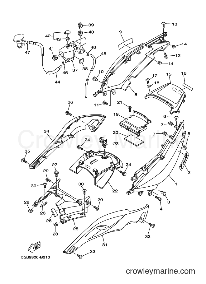 2003 Scooter XP500 - XP500 (5GJ9) [020] - SIDE COVER