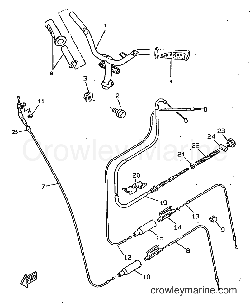 1998 Scooter CW50RSX - CW50RSX (4YD2) [999] - STEERING CABLE FOR DISK BRAKE