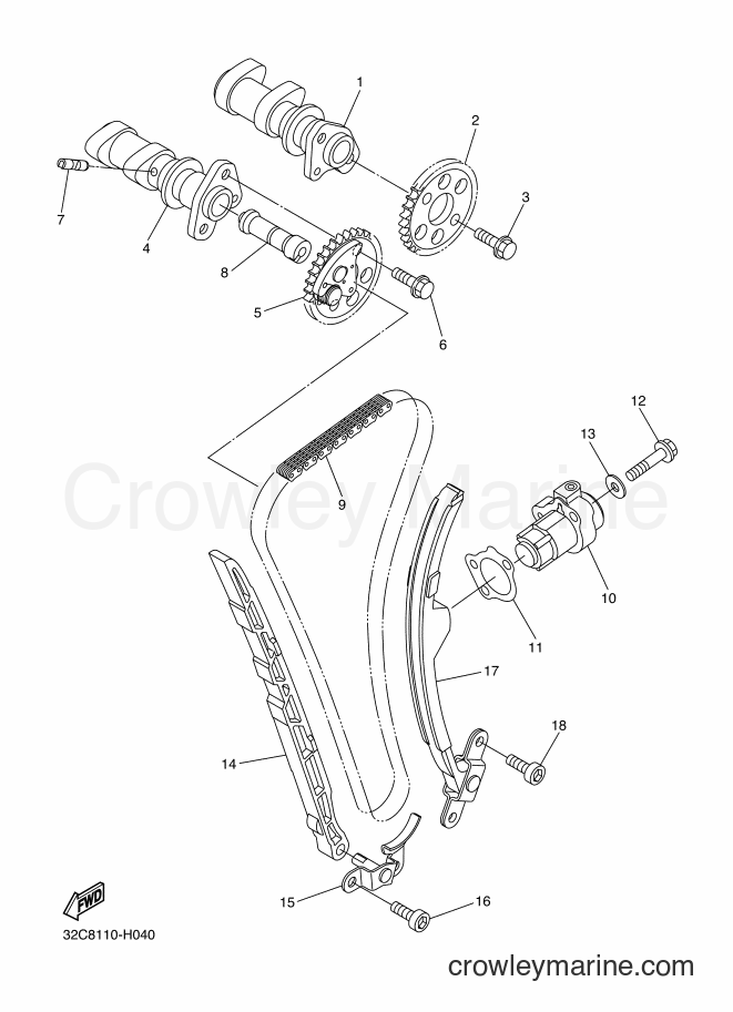 2014 Dirt Bike WR250R - WR250R (3D7C) [010] - CAMSHAFT & CHAIN