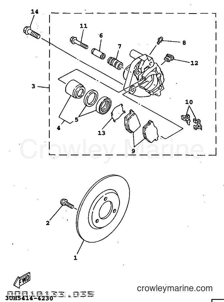 1997 Scooter XC150LC - XC150LC (5EE2) [999] - FRONT BRAKE CALIPER