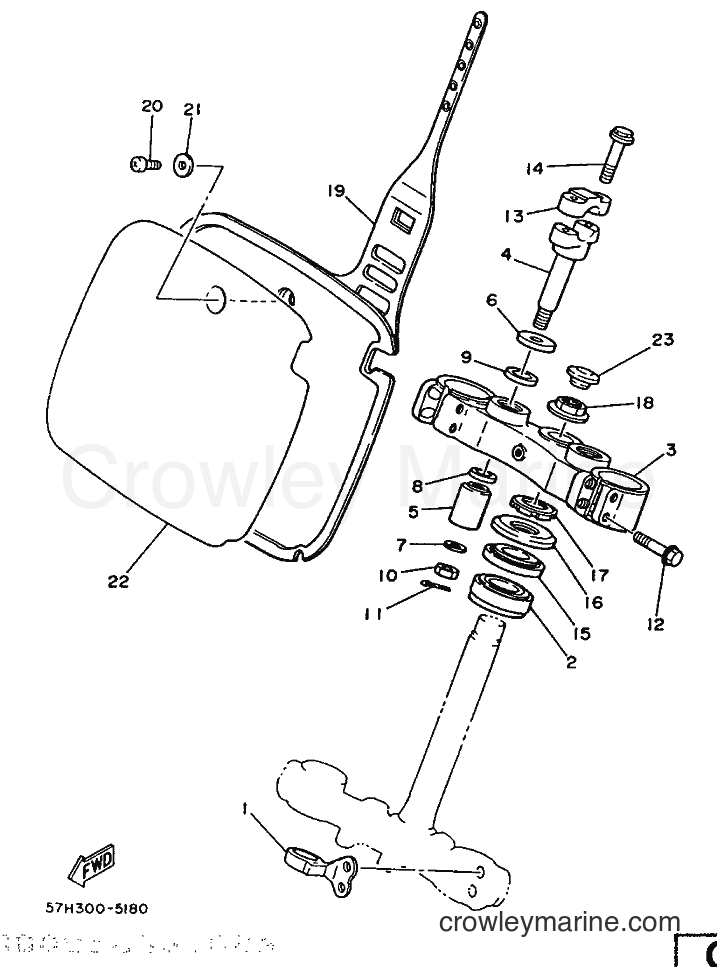 1988 Dirt Bike YZ490 - YZ490 (2WH0) [030] - STEERING