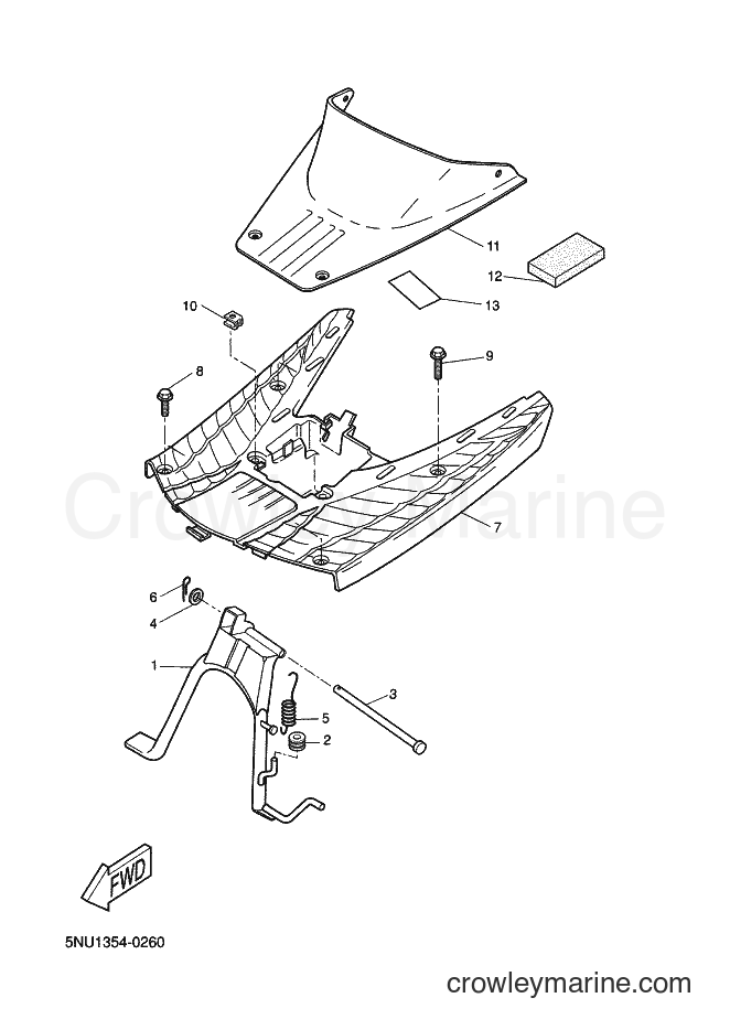 2001 Scooter CW50RS - CW50RS (5NU5) [010] - STAND & FOOTREST