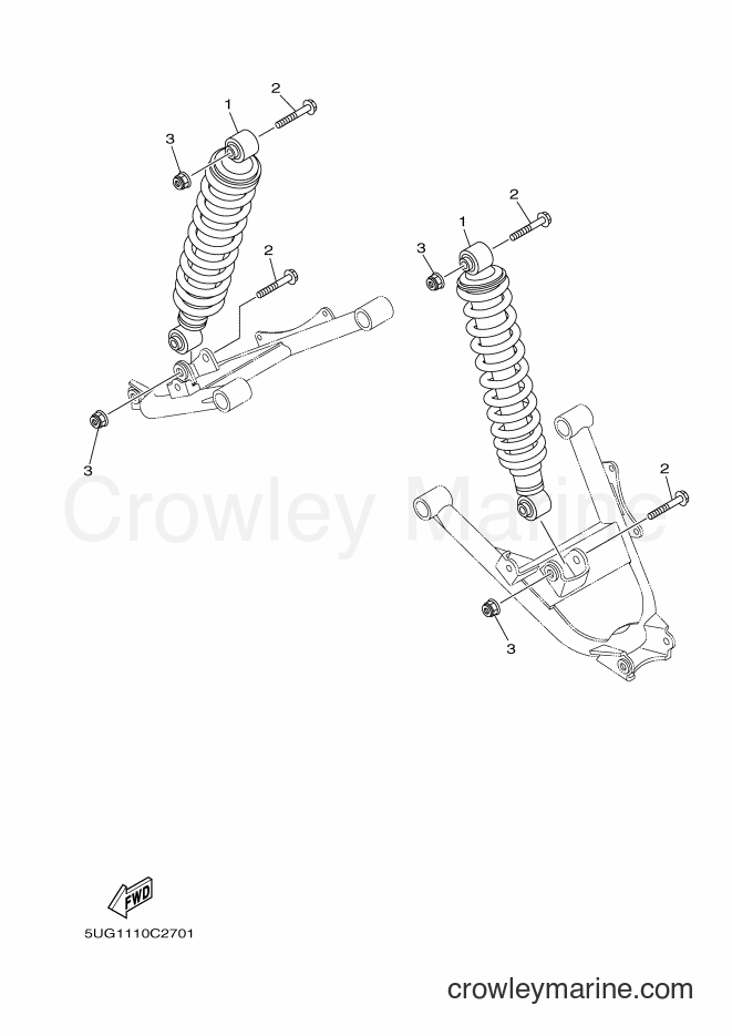 2004 ATV YXR660F - YXR660F (5UG2) [990] - REAR SUSPENSION