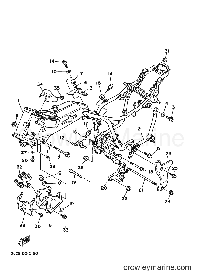 Yamaha Motors XV535 (4YHC) [050] - FRAME