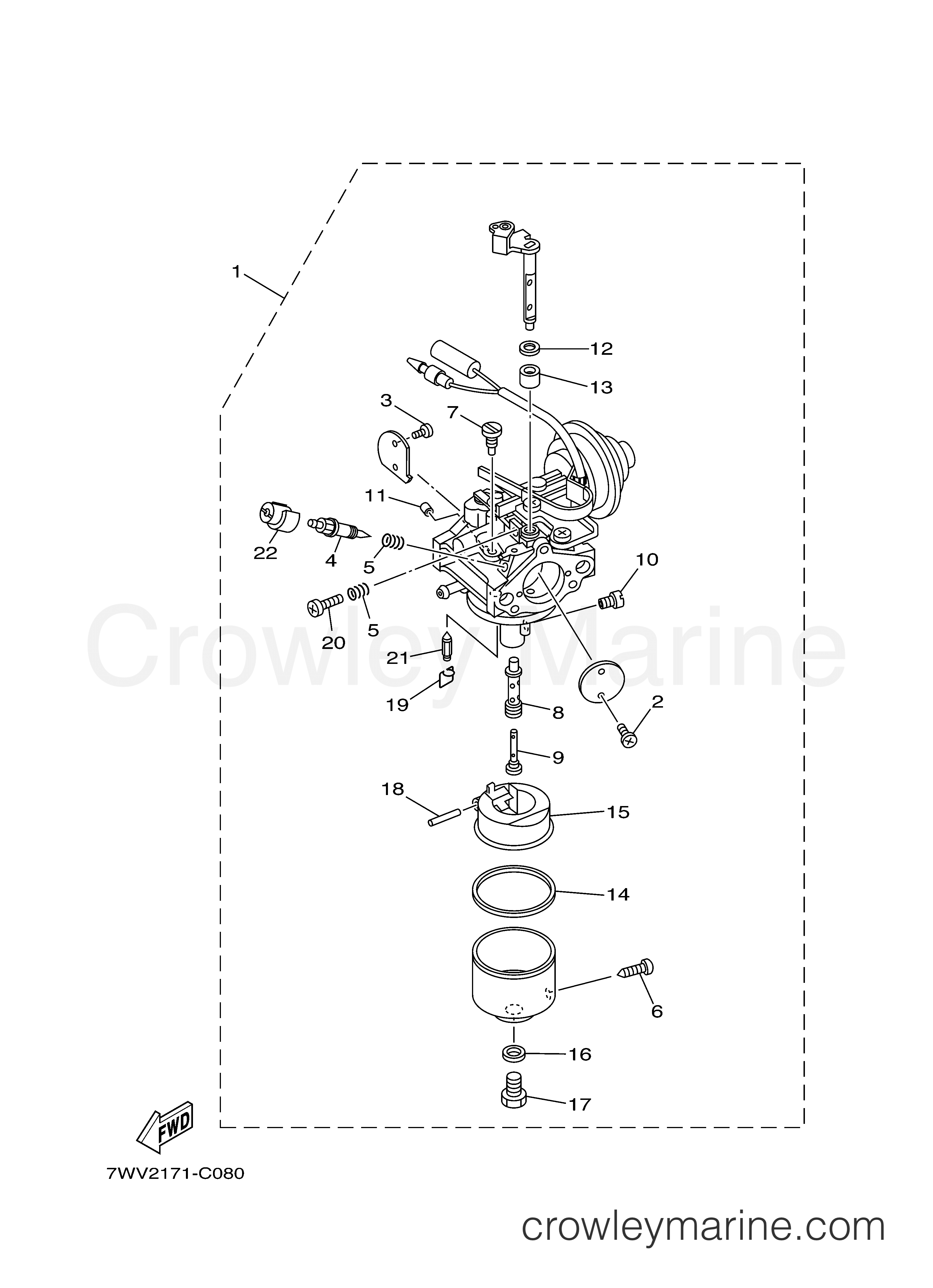 Yamaha Motors EF6600DECA - CARBURETOR EF5200 7WV2