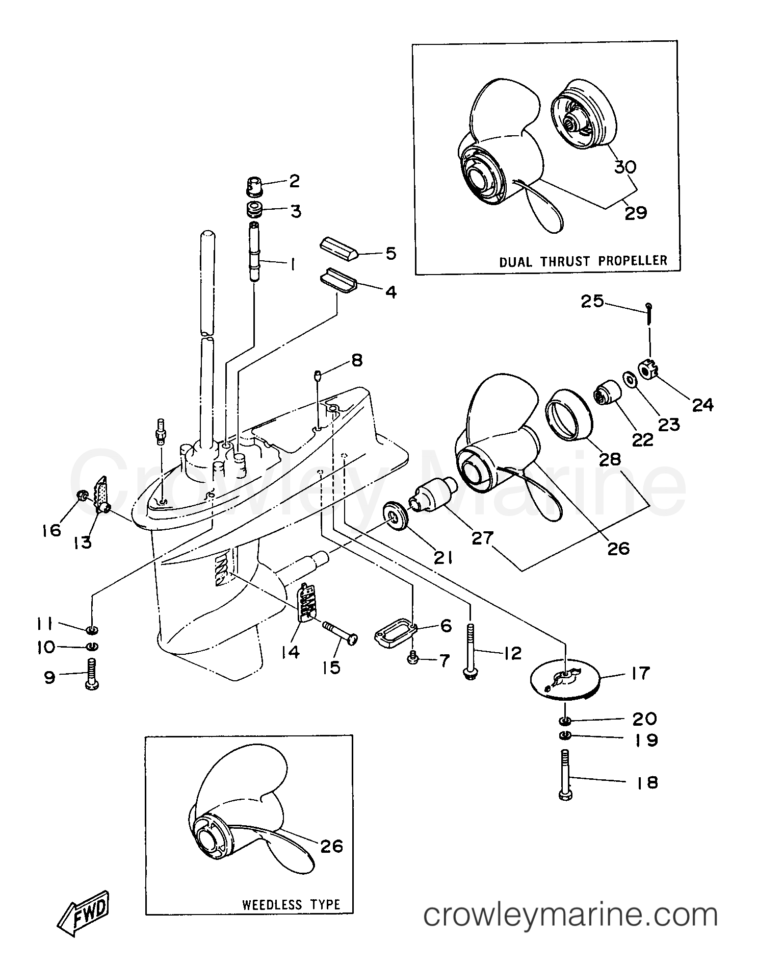 Yamaha Motors 25MSHW3 - LOWER CASING DRIVE 2