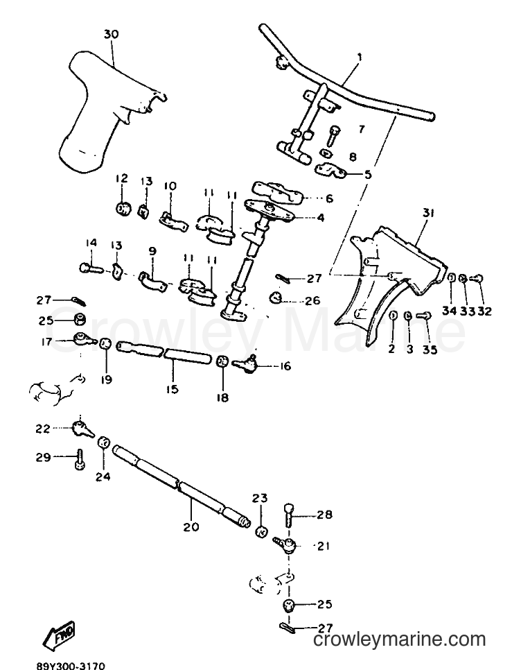 1993 Snowmobile ET410TR - ET410TR (89Y2) [010] - STEERING