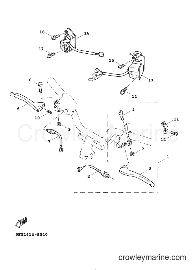 Yamaha Motors XC125A (5MJ8) [010] - HANDLE SWITCH & LEVER