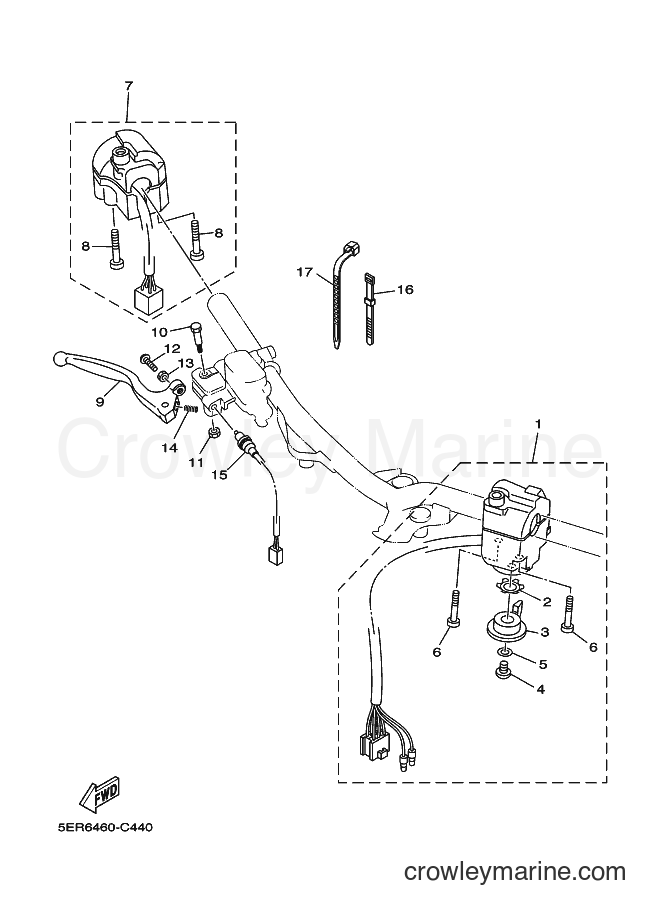 2005 Scooter T105SE - T105SE (5ERA) [010] - HANDLE SWITCH & LEVER