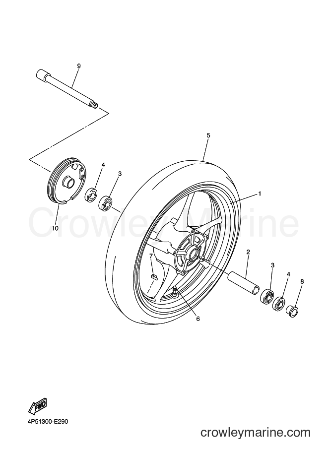 2006 Street Bike FZ6-SA - FZ6-SA (4P52) [040] - FRONT WHEEL