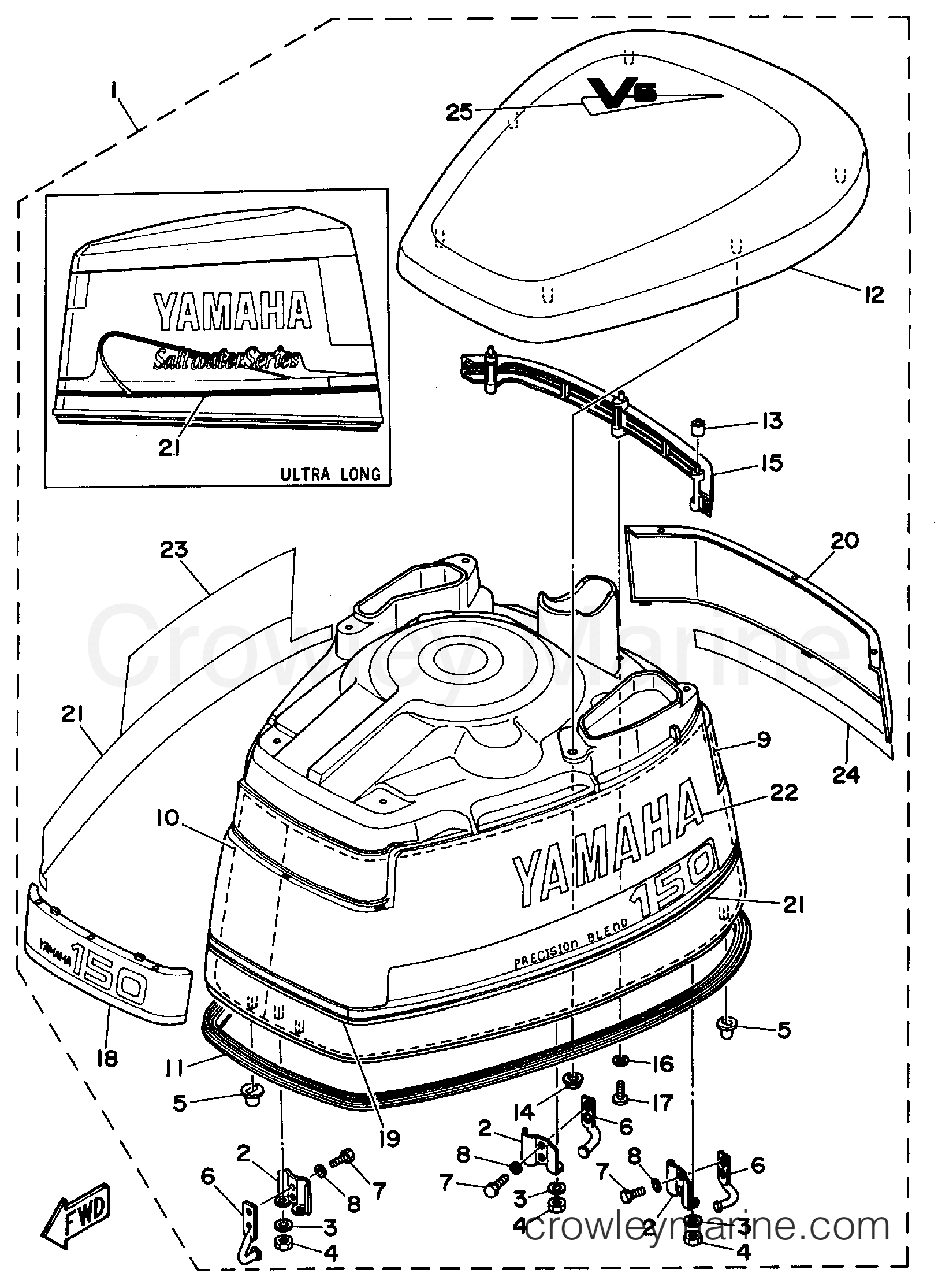 Yamaha Motors 175TXRS - TOP COWLING