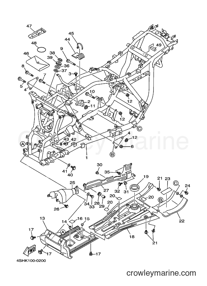 Yamaha Motors YFM400FW (4SHS) [010] - FRAME