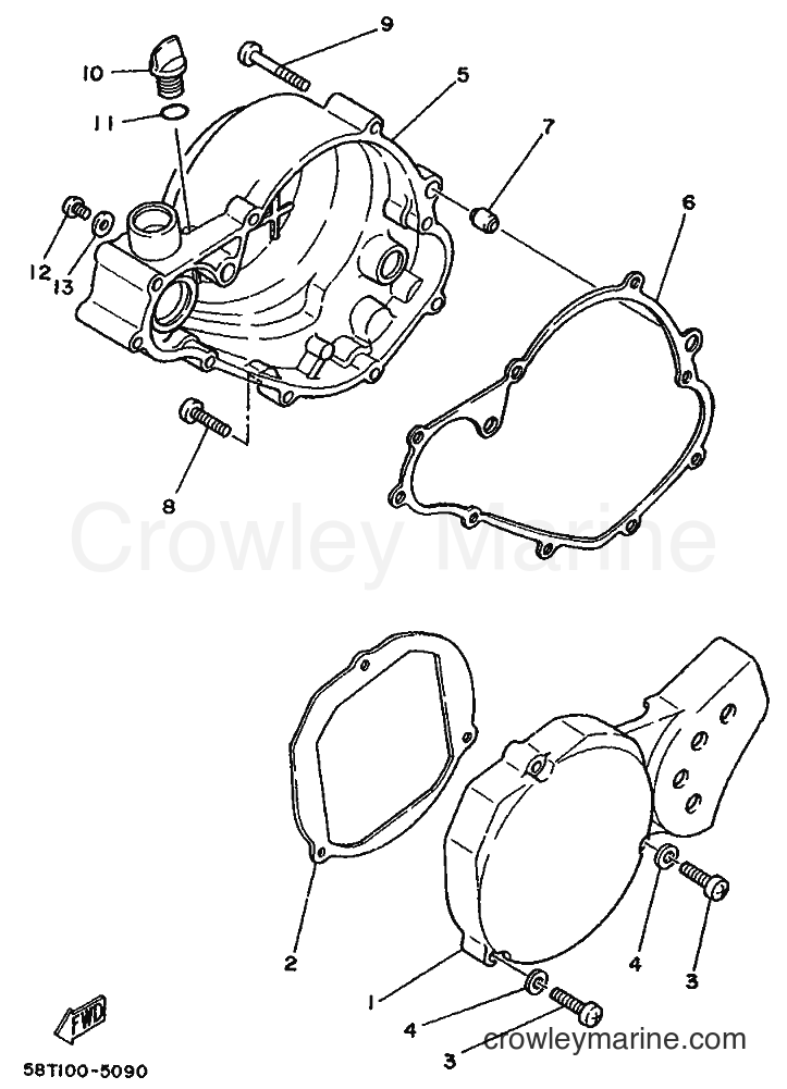 Yamaha Motors YZ80 (3MK3) [999] - CRANKCASE COVER 1