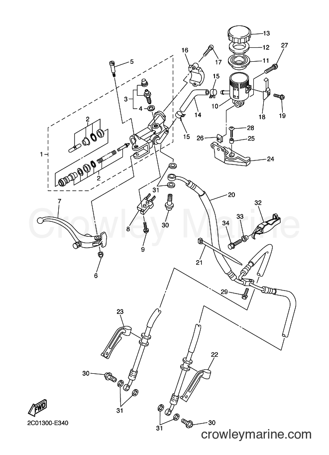 2007 Sport Bike YZF-R6 - YZF-R6 (2C0B) [070] - FRONT MASTER CYLINDER
