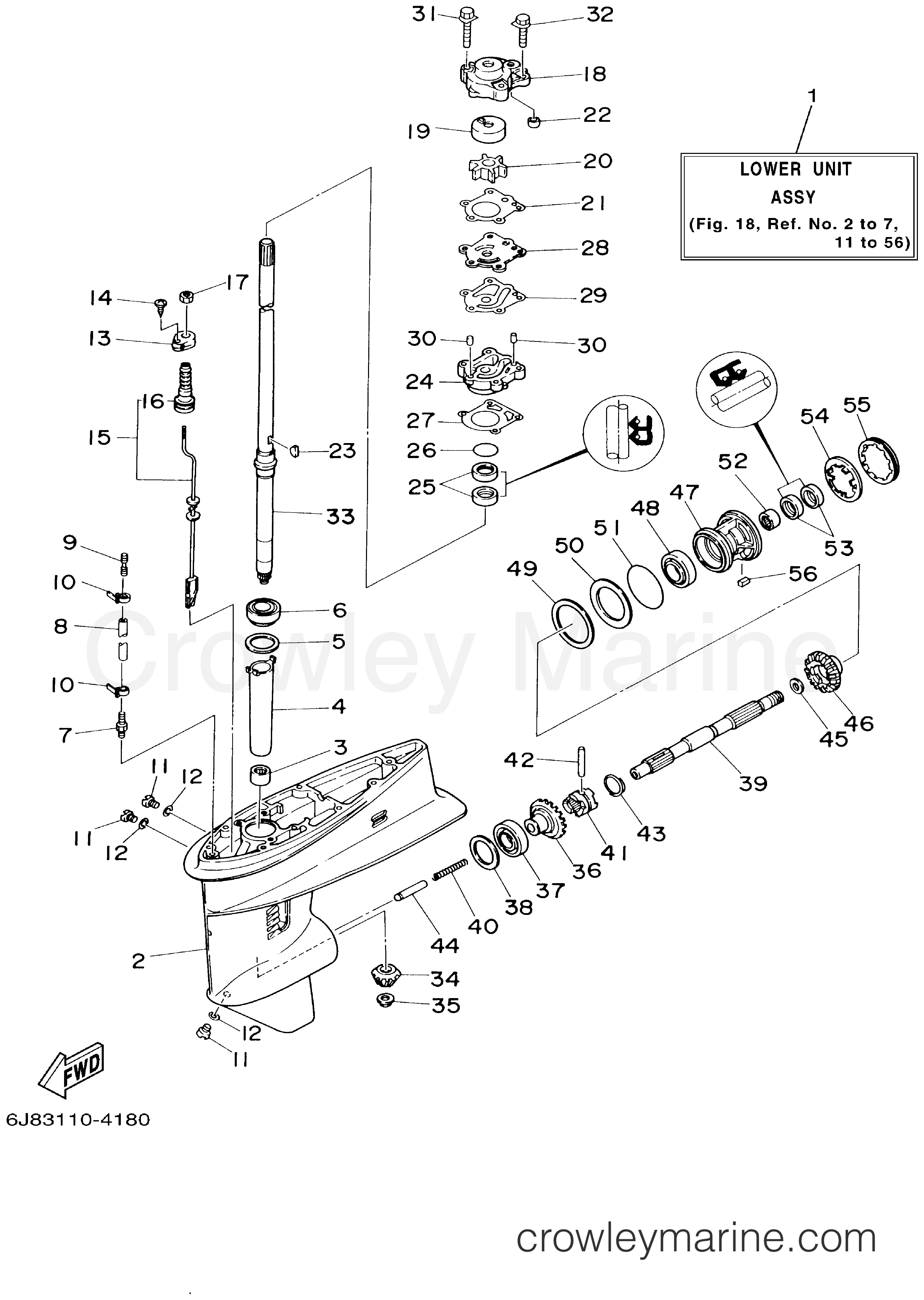 Yamaha Motors 25MSH3A - LOWER CASING DRIVE 1