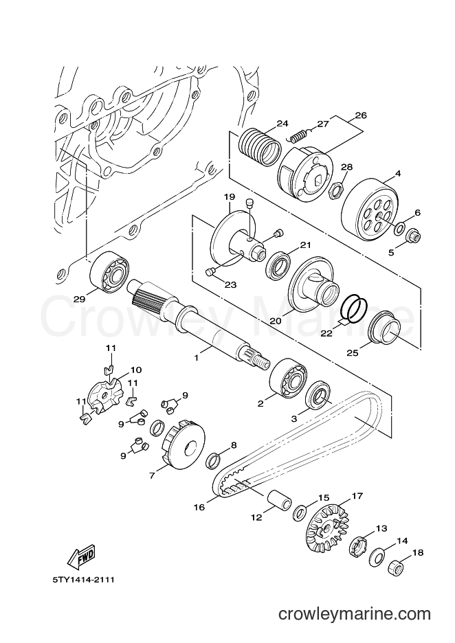 2006 Scooter XC125 - XC125 (5MLA) [010] - CLUTCH