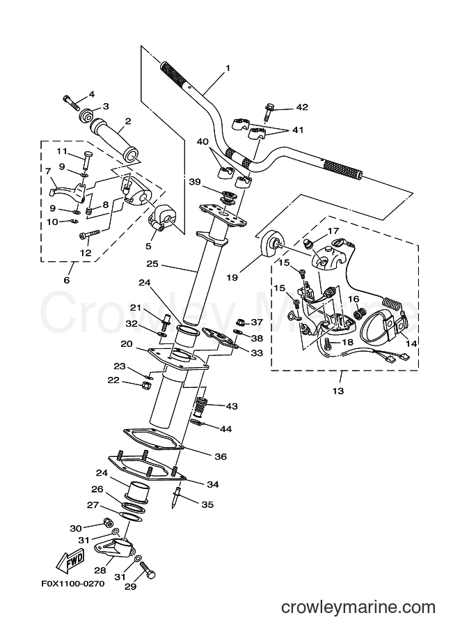 Yamaha Motors JET FOR GP1200 (67X1) [010] - STEERING 1