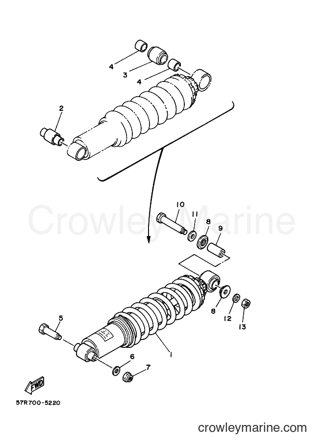 1988 Dirt Bike XT350 - XT350 (55V0) [070] - REAR SUSPENSION