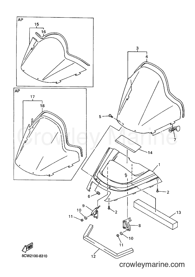 Yamaha Motors VT500 (8CY2) [020] - WINDSHIELD