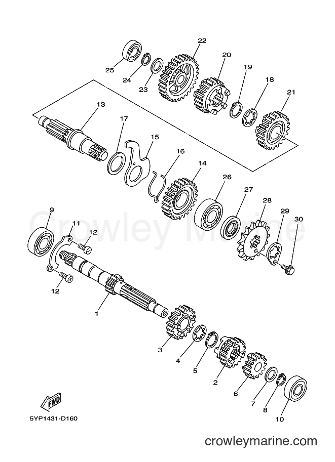 Yamaha Motors LB-135D (2S44) [010] - TRANSMISSION