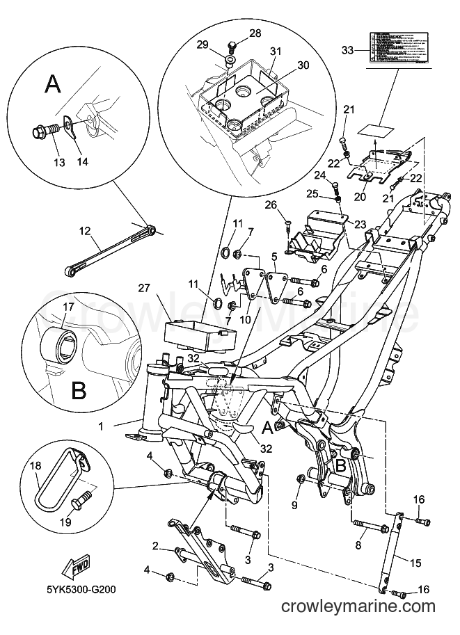 2009 Street Bike MT03 - MT03 (5YK7) [010] - FRAME