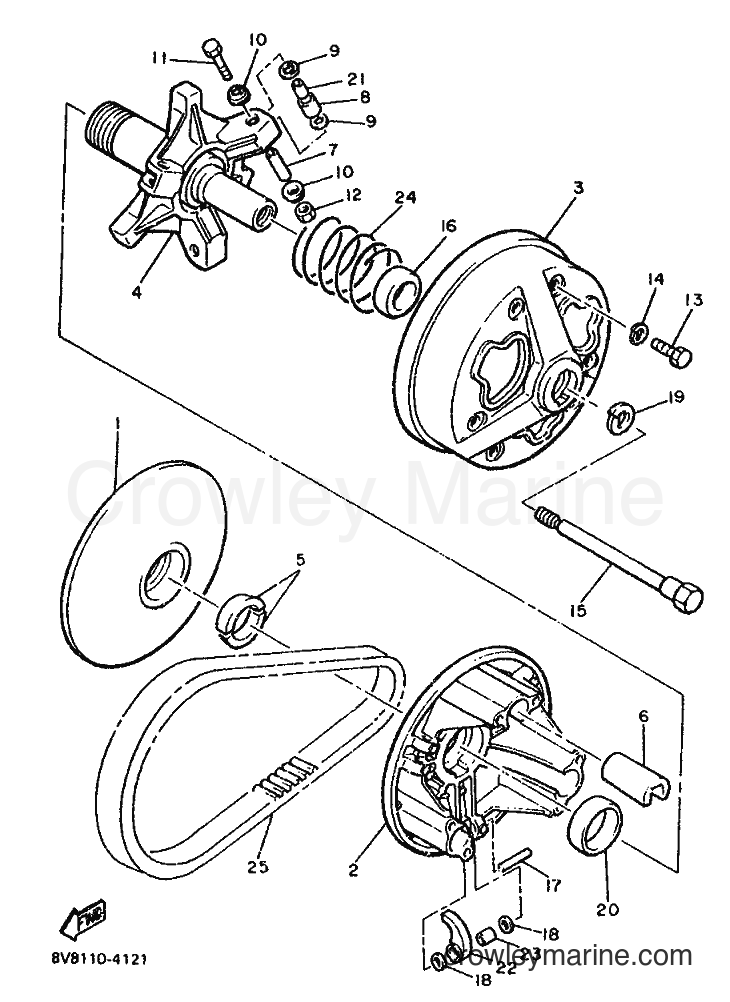 Yamaha Motors EX570BS8 (84N0) [010] - PRIMARY SHEAVE