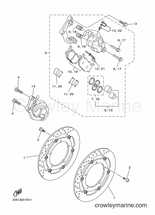 2012 Street Bike XJ6F - XJ6F (36PM) [010] - FRONT BRAKE CALIPER
