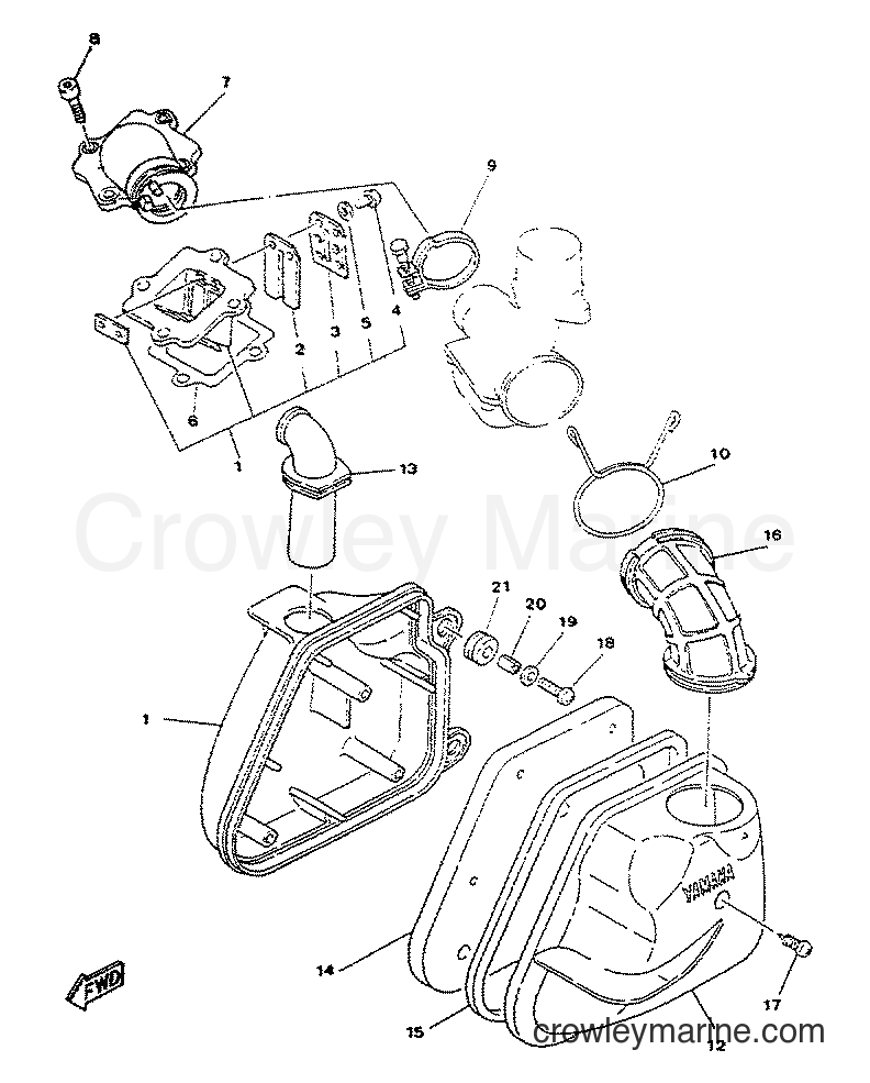 1996 Scooter YA50S - YA50S (4MJ7) [999] - INTAKE