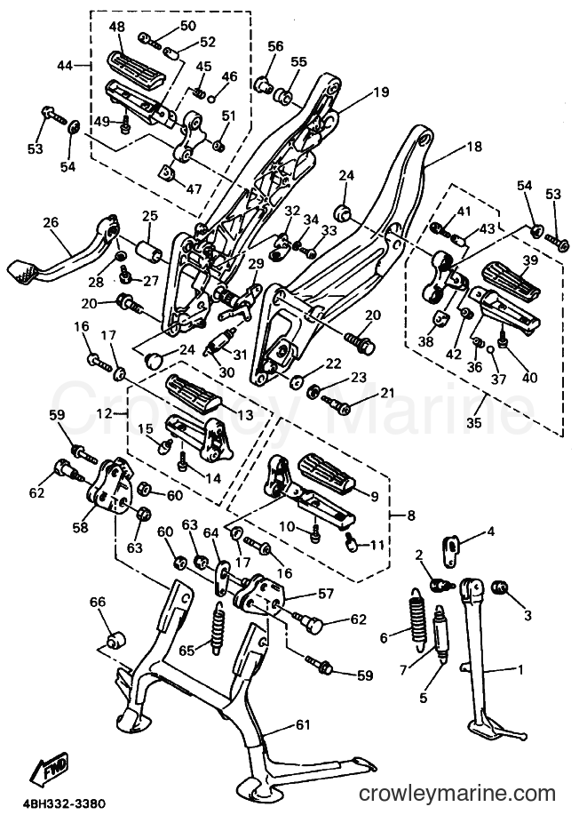 Yamaha Motors GTS1000A (4FV4) [99A] - STAND & FOOTREST