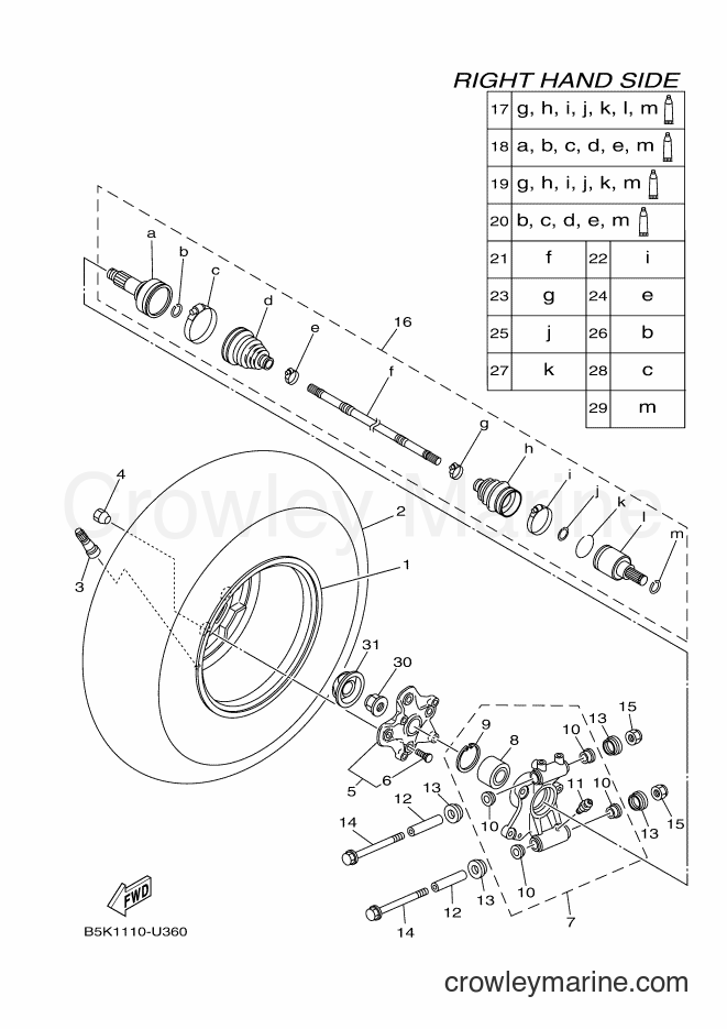2019 ATV YFM700FWBD - YFM700FWBD (B5K2) [010] - REAR WHEEL 2