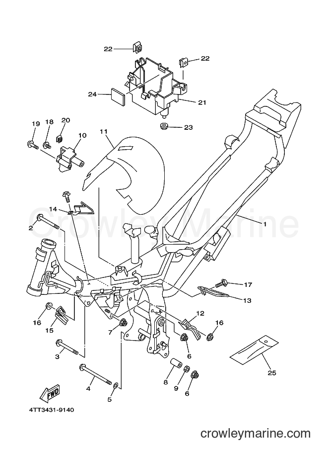 1999 Scooter JZ120F - JZ120F (4TT3) [010] - FRAME