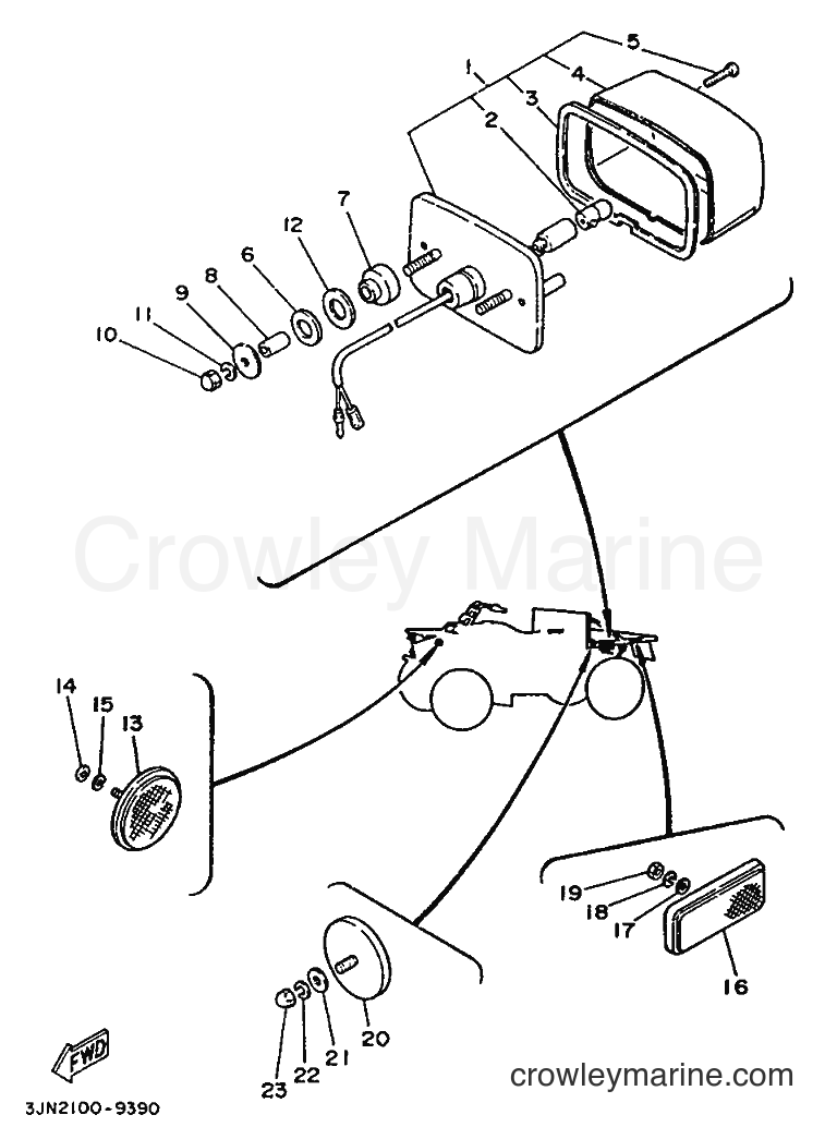 1989 ATV YFU1 - YFU1 (3JN2) [010] - TAILLIGHT 2