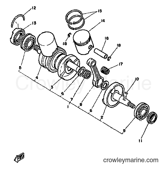 1982 Street Bike RD350LC - RD350LC (4L0) [999] - CRANKSHAFT & PISTON