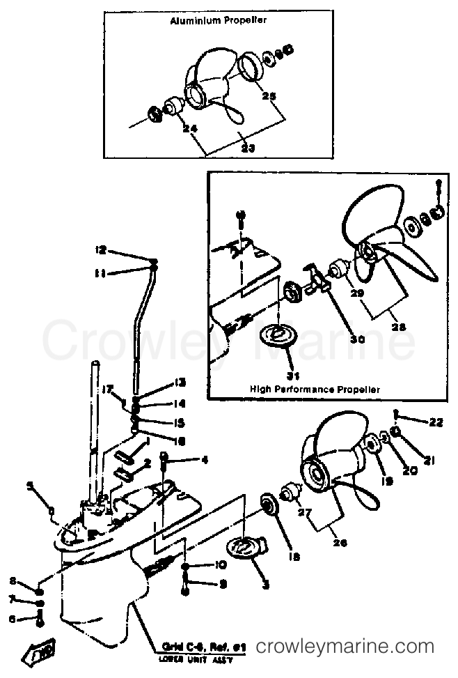 Yamaha Motors 90ETLK - LOWER DRIVE 2