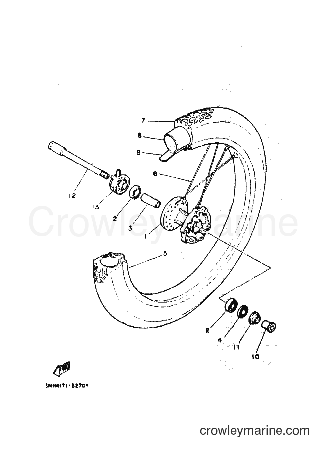 1995 Dirt Bike DT200R - DT200R (3MH4) [010] - FRONT WHEEL