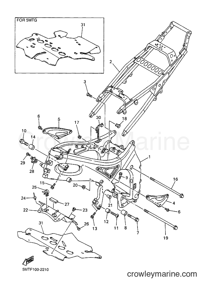 2002 Sport Bike YZF-R6 - YZF-R6 (5MTH) [010] - FRAME