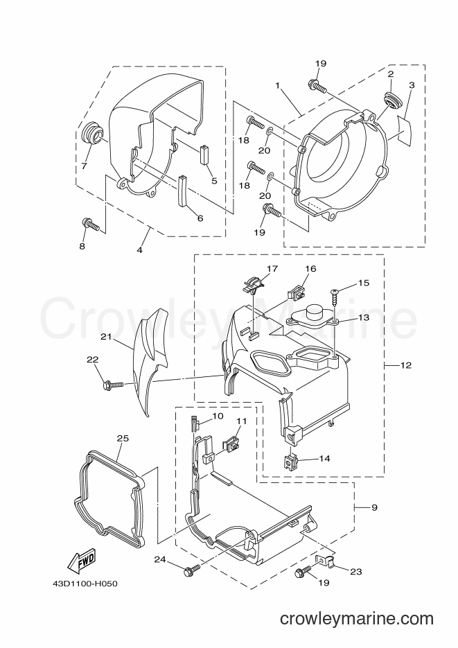 2012 ATV YFM90R - YFM90R (43DB) [010] - AIR SHROUD & FAN