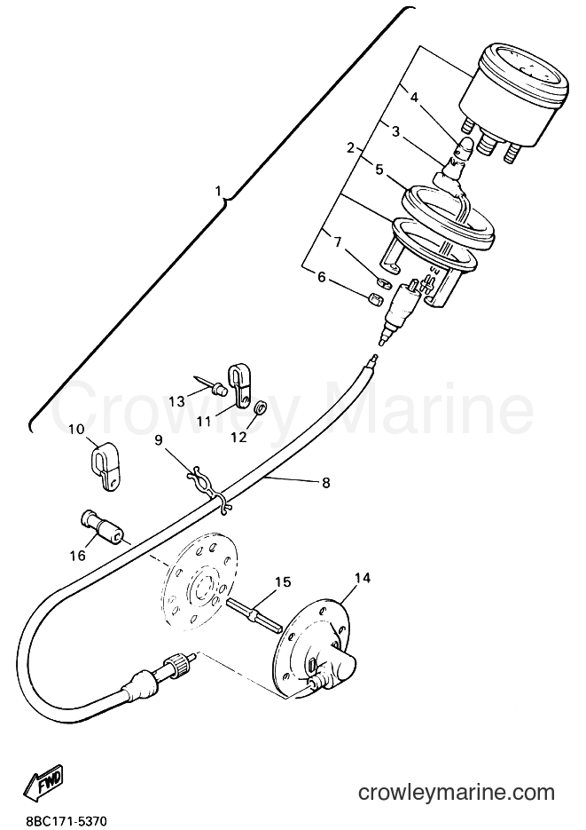 1996 Snowmobile BR250TS - BR250TS (8BC3) [010] - ALTERNATE (METER)