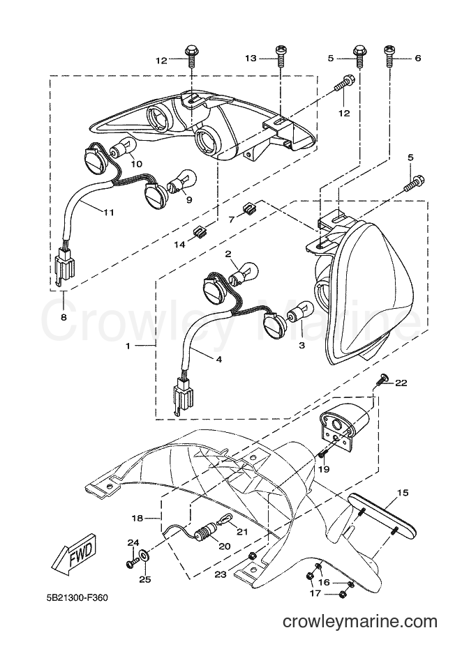 Yamaha Motors VP250 (5B2C) [020] - TAILLIGHT