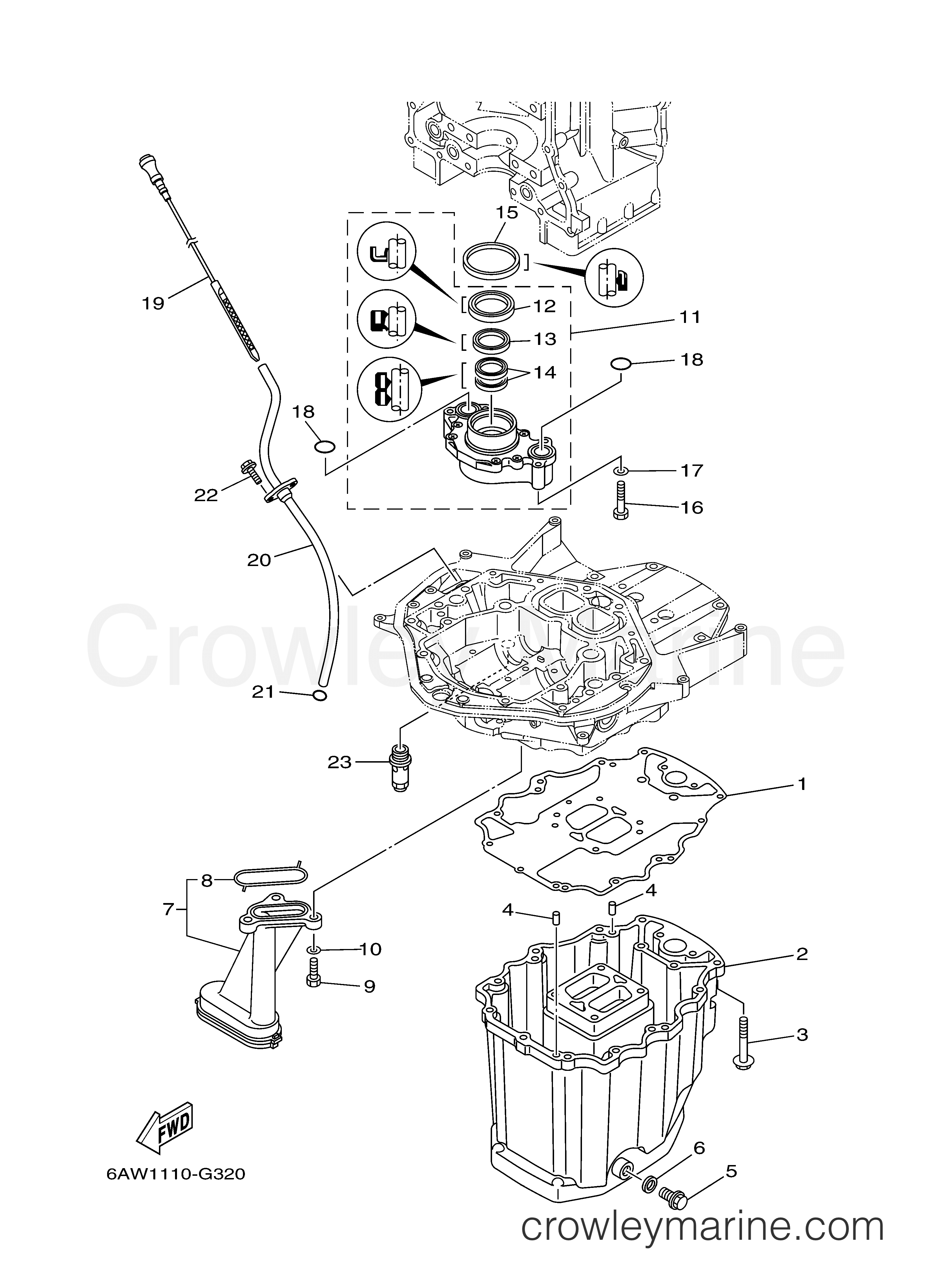 Yamaha Motors F300TUR - OIL PAN
